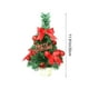 thumbnail image 3 of Adorno navideño retráctil mini de 30 cm | Decoración navideña de escritorio | Árbol de mesa de plástico ensamblado a mano con lazos y adornos navideños | Dorado, rojo, azul y verde, 3 of 6