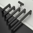 thumbnail image 3 of Set of 10 Black Kitchen Cabinet Handles 128mm Center Distance Stainless Steel Kitchen Cabinet Handles Cupboard Handles Kitchen Door Knobs Kitchen Cabinet Knobs, 3 of 5