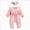 O67-Pink, variant on 9-12 Months Newborn Girls Romper For Infants And Toddlers With Bow Long Sleeve Bodysuit