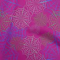 oneOone Polyester Spandex Fuschia Pink Fabric Halloween Quilting Supplies Print Sewing Fabric By The Yard 56 Inch Wide