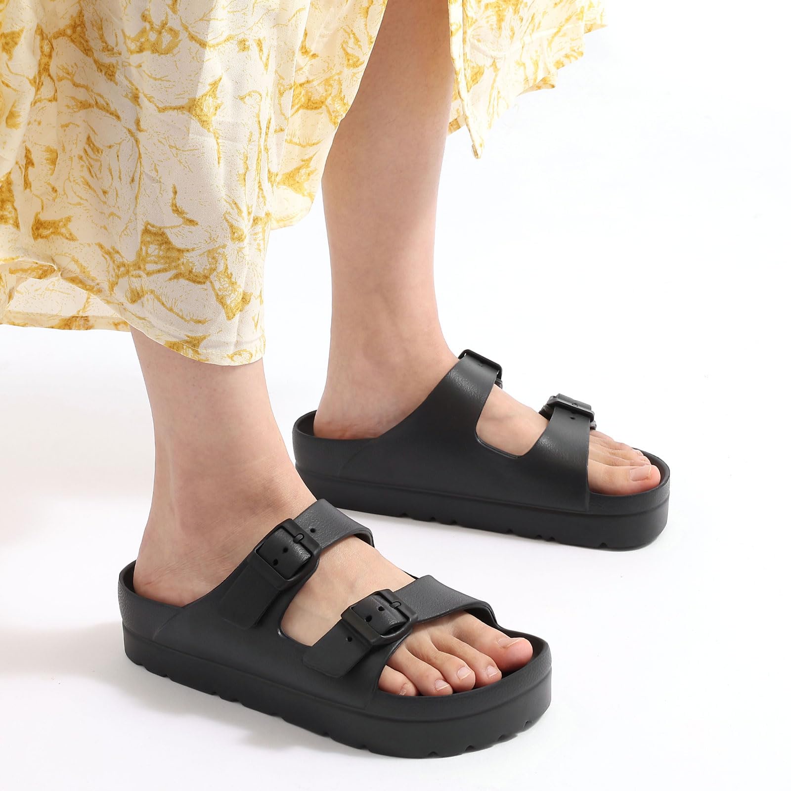 Litfun Women's Platform Slide Sandals with Arch Support photo 2