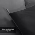 thumbnail image 5 of ROYALE Queen Comforter - All Season Down Alternative Bedding Comforters - Lightweight Quilted Comforter with Corner Tabs- Soft Luxury Hotel Comforters- Box Stitched Duvet Insert (Queen, Black & Grey), 5 of 9