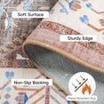 thumbnail image 5 of Wondo Moroccan Vintage Trellis Area Rug - Machine Washable Non-Slip Low-Profile 4x6 Floor Carpet for Living Room, Bedroom, Dining Room, Office & Nursery, Brown, 5 of 9