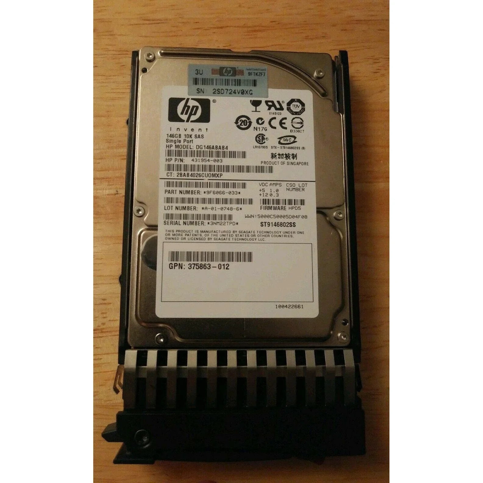 D11-K-10-①　HP SAS 10K 146GB 2.5インチ HDD 11点セット【現状お渡し品】... HP 146GB 10K 3G SAS 2.5\" Dual Port Hard Drive 375863-010 (Copy