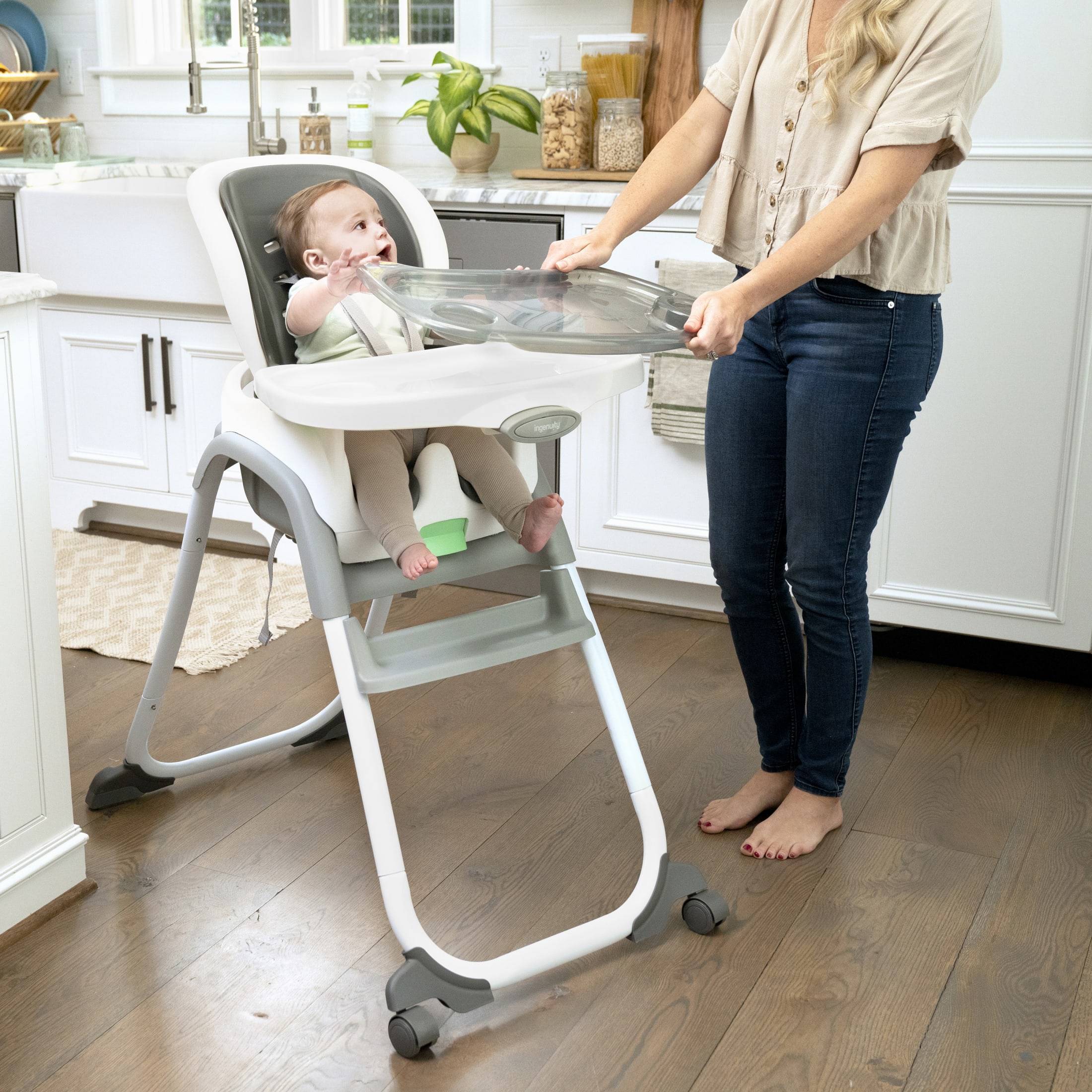 Ingenuity Full Course SmartClean 6-in-1 High Chair, Gray photo 6