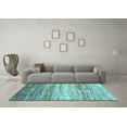 thumbnail image 3 of Ahgly Company Indoor Square Abstract Light Blue Contemporary Area Rugs, 5' Square, 3 of 4