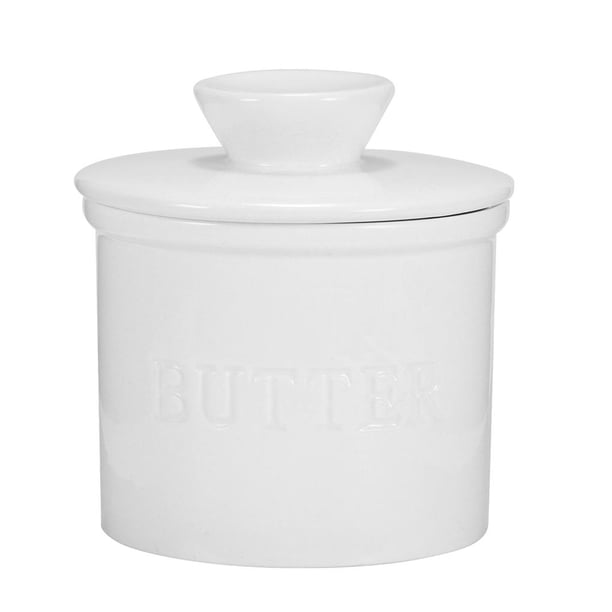 sweethay Recipiente de porcelana para mantequilla Tarro de cerámica para mantequilla Lata de mantequilla Cocina y Comedor negro sweethay HA025196-01