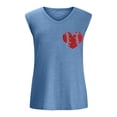 thumbnail image 4 of Birdeem T-Shirt Sans Manches à Col en V Imprimé Mode Décontractée pour Femmes, 4 of 5