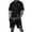Black#1053BB, variant on Mens Short Sets 2 Piece Outfits Waffle Knit Men's Short Sleeve T-Shirt & Shorts Set Athletic Casual Athletic Tracksuit for Summer White XL