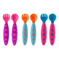 thumbnail image 1 of Boon ModWare Ustensiles pour Tout-Petits - 3 Pack - Orange/rose/bleu, 1 of 3