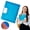 Blue, variant on KUMHONW 10 Pack Binder Pocket Folders,Binder Folders with Pockets for Office Supplies,Letter Size,11 Holes,White