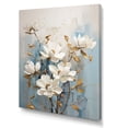 thumbnail image 2 of Designart "Blooming White And Blue Magnolias V" Magnolias Wall Art Living Room, 2 of 7