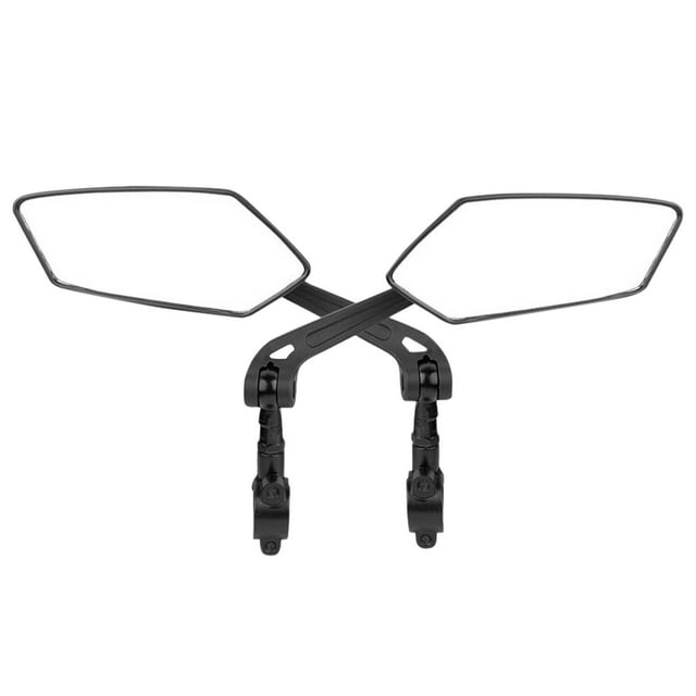 Wdhugt Bike Mirror Rotatable Foldable Handlebar Mount Rearview Mirror For Motorcycle Bicycle Scratch Resistant Glass Lens Set Of 2