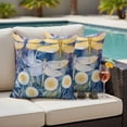 thumbnail image 4 of Yellow Dragonfly Outdoor Waterproof Pillow Covers, Spring Floral Watercolor Flowers Decorative Square Throw Pillowcase Sofa Cushion Sham for Patio/Couch/Chair, 16"x16" 2 Pack, 4 of 8