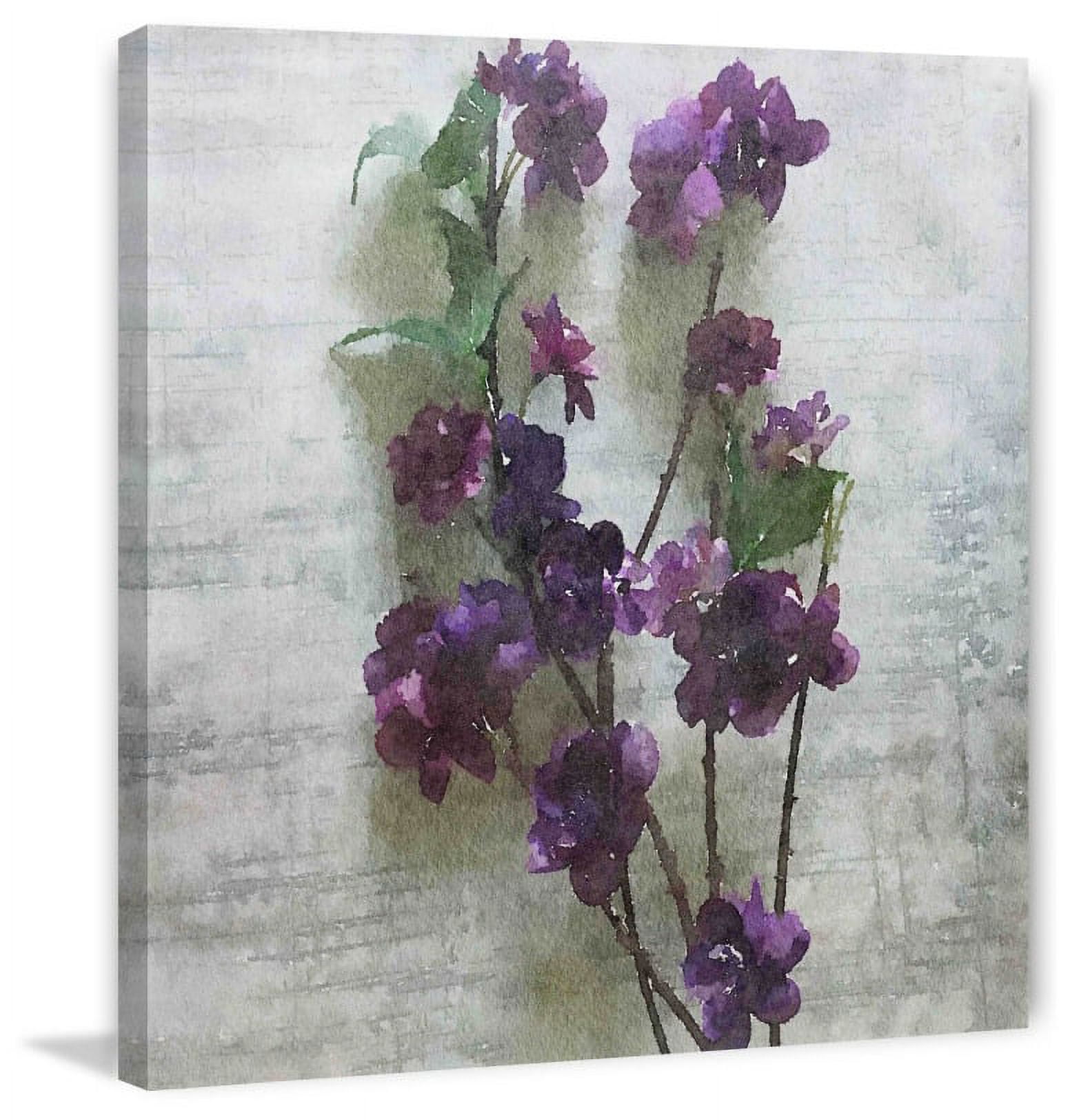 Marmont Hill - "Purple Garden 2" by Irena Orlov Painting Print on Wrapped Canvas