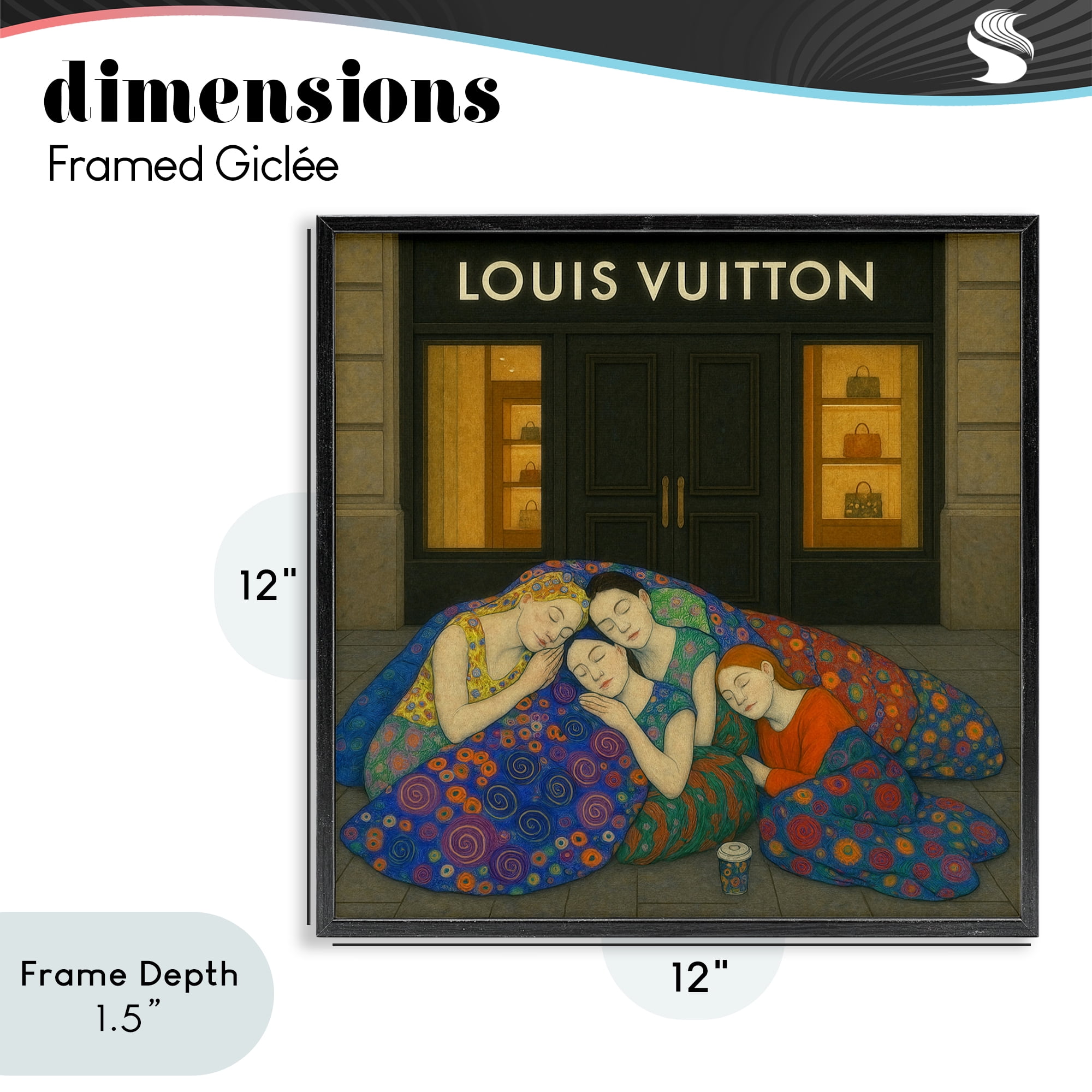 Stupell Industries Iconic Style Fashion Shop Black Framed Giclee Art, design by Grotto Studios