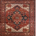 thumbnail image 1 of Ahgly Company Machine Washable Indoor Square Industrial Modern Dark Almond Brown Area Rugs, 8' Square, 1 of 7