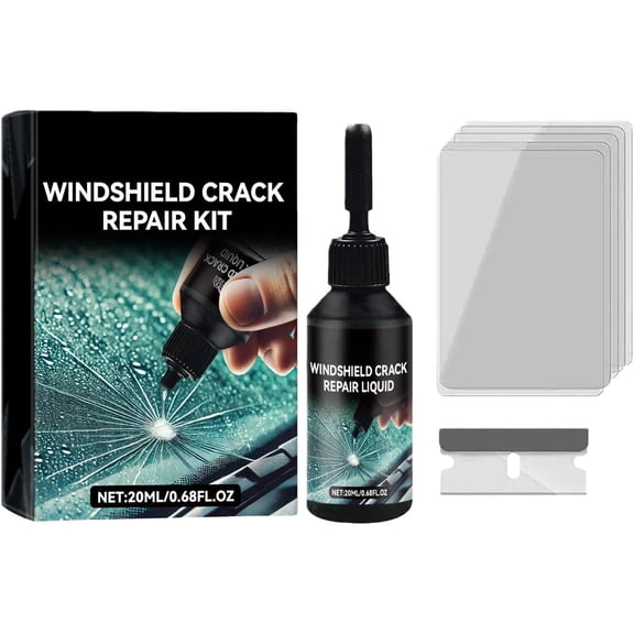 2026 Upgrade Windshield Crack Repair Kit, Windshield Chip Repair Kit for Windshields, Windows, Mirrors All Crack Types(1 PCS)