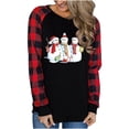 thumbnail image 5 of IROINNID Reduced Christmas Sweatshirts for Women Xmas Printed Casual Pullover Long Sleeves Crewneck Tops,Red, 5 of 5