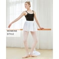 thumbnail image 3 of Stelle 2Piece Girls' Ballet Skirt Chiffon Wrap Dance Skirt,Elastic Waisted Sheer Dance Skate Over Scarf for Leotards Pull-on Half Dress,Pink+White,7-9 Years, 3 of 4