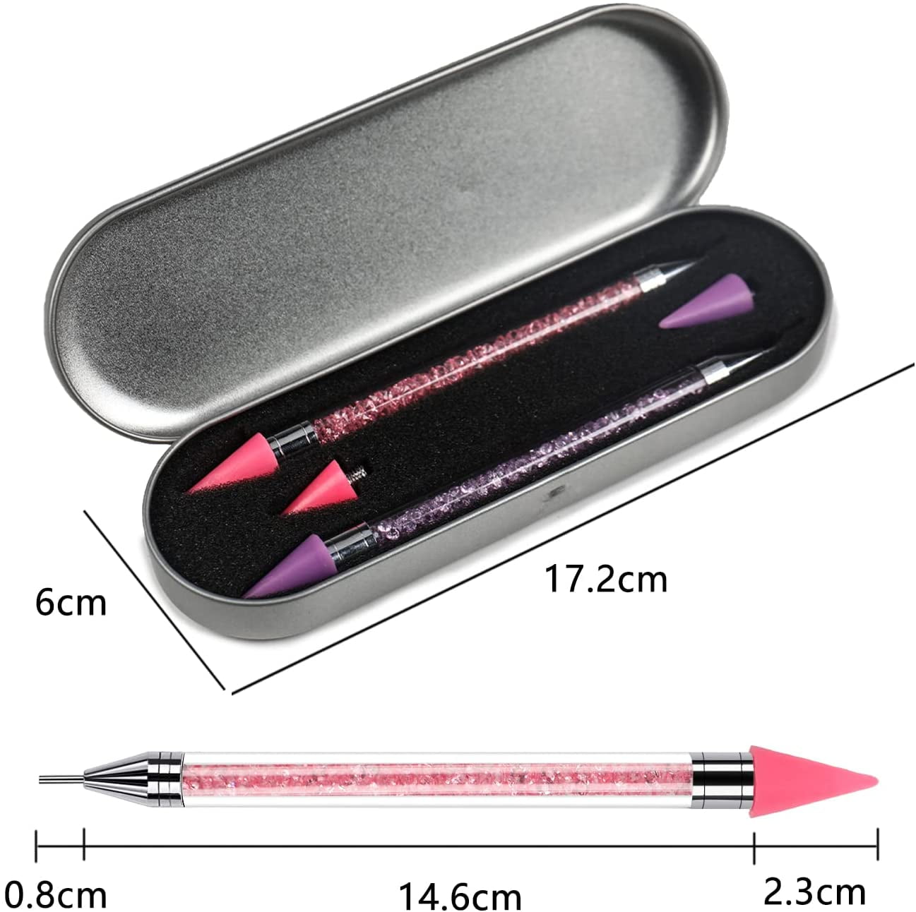 Vikerer 2 Pack Rhinestone Picker, Diamond Painting Dotting Pen
