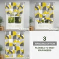 thumbnail image 3 of Tie Up Curtains for Windows Geometric Valance Adjustable Balloon Curtain Abstract Modern Yellow Tie Up Shades for Kitchen Living Room Bedroom Privacy Curtain Drape 34x45 Inch, 3 of 9