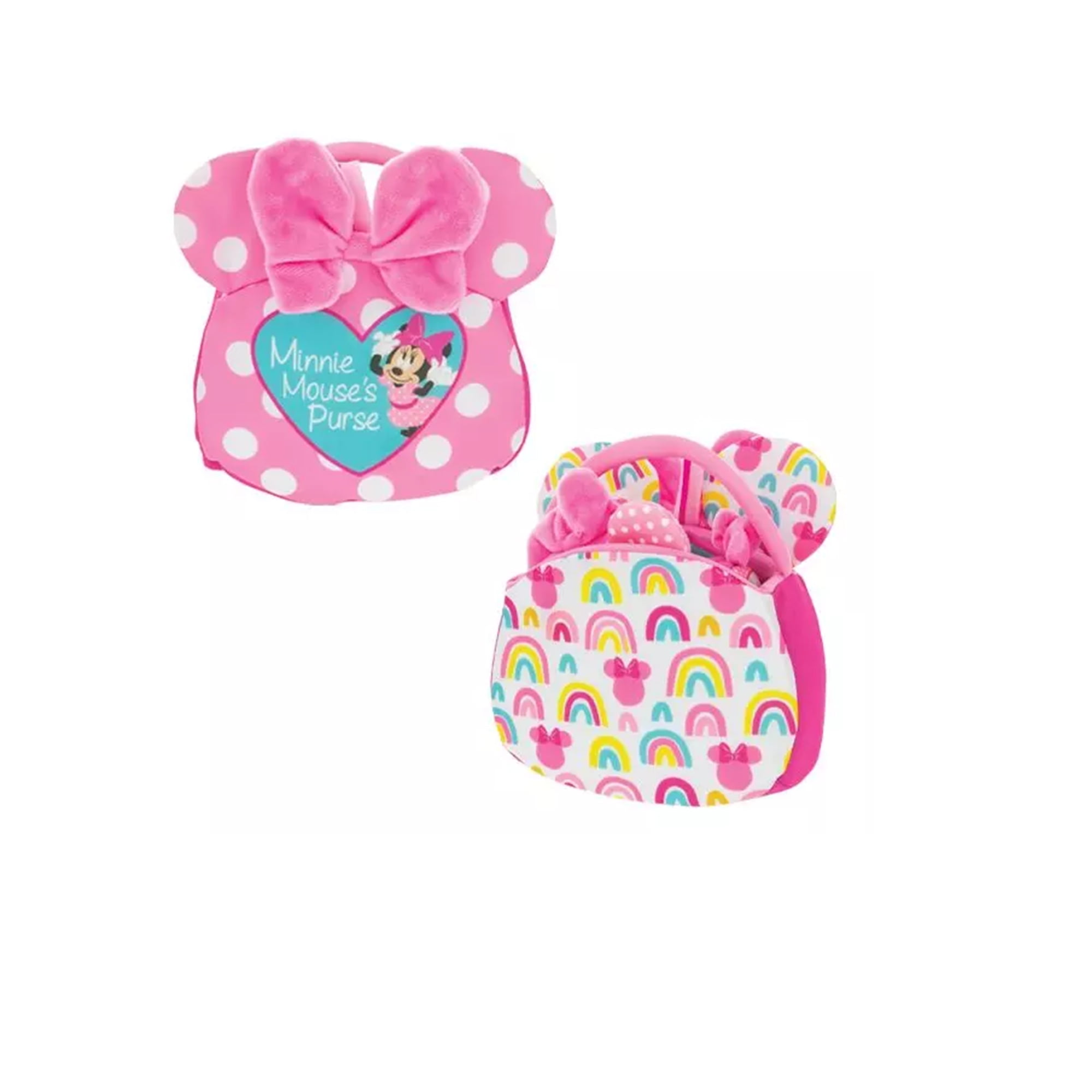 Disney Baby Pink Minnie Mouse Purse with Phone, Perfume Rattle, Mirror & Credit Card - Ages 6M+