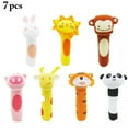 thumbnail image 2 of Bangcool 7PCS Infant Rattle Cute Plush Animal Educational Bell Shaker Rattle Musical Toy, 2 of 10