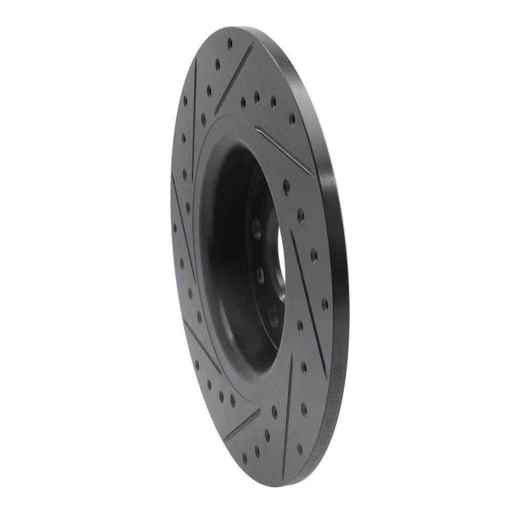 Dynamic Friction Company 633-11027R DFC Brake Rotor - Drilled And Slotted - Black