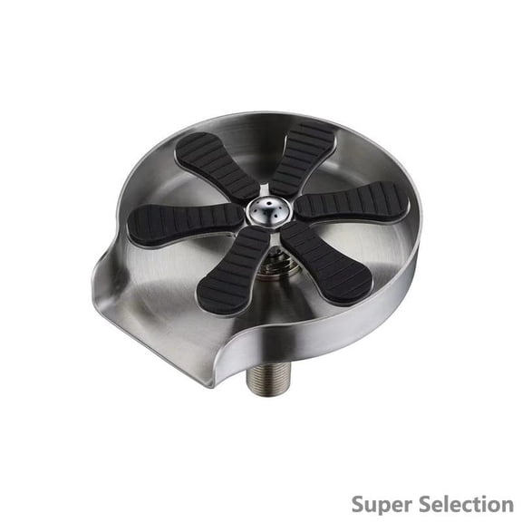 Commercial Glass Rinser, 304 Stainless Steel Cup Washer Faucet, Press Type Automatic Shut-Off Deck Mount Cleaner For Bar Sink, Restaurant, Coffee Shop (Cold Water Only)