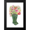 thumbnail image 2 of Mingo, Jessica 17x24 Black Modern Framed Museum Art Print Titled - Blooms and Boots, 2 of 5