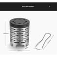 thumbnail image 5 of Réchaud de Camping Portable, Mini Réchaud de Tente en Acier Inoxydable avec Chauffage Haute Efficacité et Conception d'Installation Rapide pour Usage Extérieur, Réchaud Pliant Compact (Noir), 5 of 5