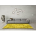 thumbnail image 3 of Ahgly Company Indoor Square Patchwork Yellow Transitional Area Rugs, 5' Square, 3 of 4
