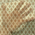 thumbnail image 3 of Retro Tulle Curtains with Rod Pocket, Old Fashioned Diamond Shapes with Inner Lines Sixties Style Rhombus Design, Sheer Drape for Wedding Party 2 Panels, 7 Sizes, Pale Yellow Amber, by Ambesonne, 3 of 3