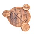 thumbnail image 2 of Madera Tarot Pentagram Portavelas Decoración De Mesa Para El Hogar Sala De Estar Yuarrent HA042861-02, 2 of 6