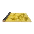 thumbnail image 2 of Ahgly Company Indoor Square Abstract Yellow Modern Area Rugs, 6' Square, 2 of 4