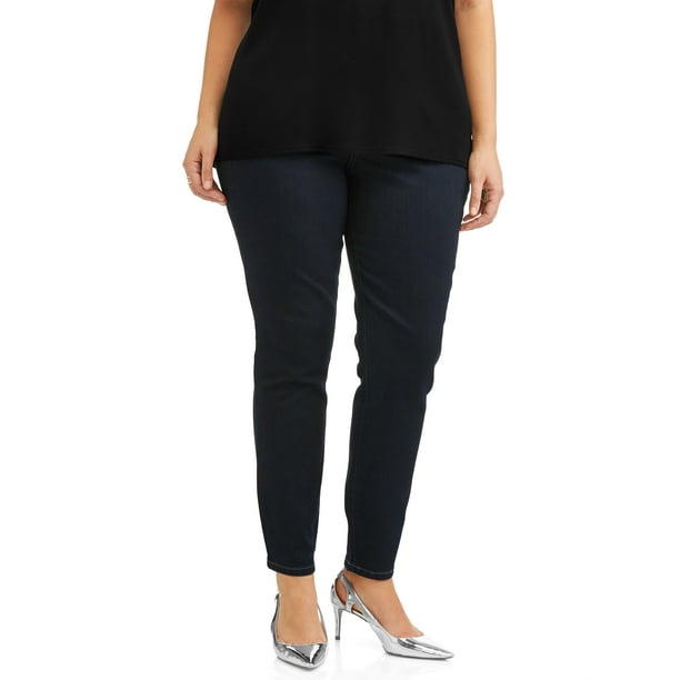 just my size women's plus size pull on stretch woven pants
