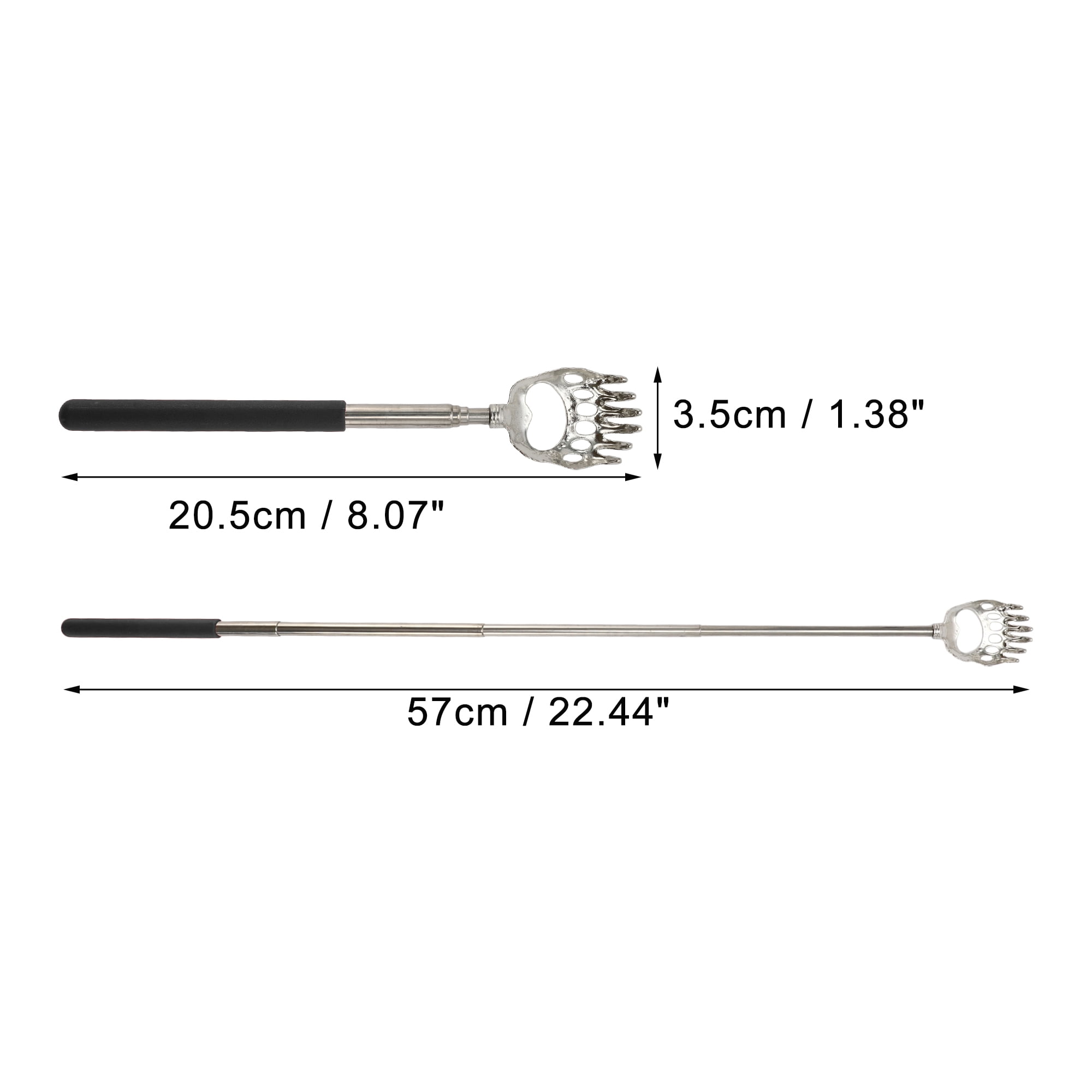 Unique Bargains 1 Pc Extendable Back Scratcher for Bathroom Black