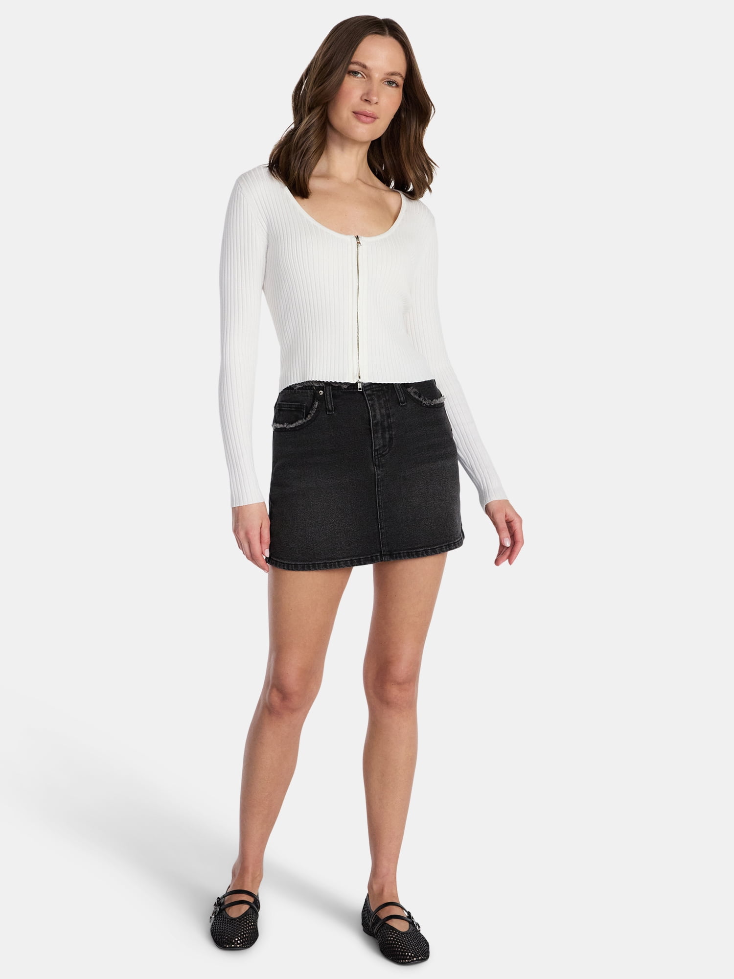 Madden NYC Women's Fray Mini Skirt, Sizes XXS-XXL