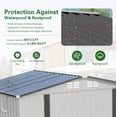 thumbnail image 5 of 8x6 FT Outdoor Storage Shed with Window & Vents, Metal Tool Shed with Lockable Doors, Waterproof Garden Storage for Lawn/Backyard, White, 5 of 8