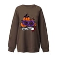 thumbnail image 3 of KIHOUT Chandails en Molleton pour Femmes Imprimé Citrouille Pull Ample Graphique Manches Longues Épaules Tombantes Col Rond Surdimensionné Mignon Automne Hiver Halloween Sans Capuche, Taille S-2TG, 3 of 3