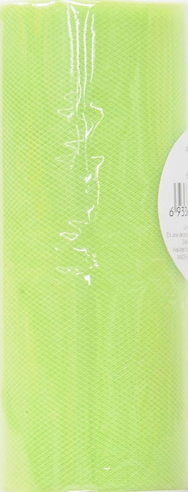 (3 pack) Fuzhou 6'' 25Yds Apple Green Matte Tulle, 100% Polyester by the Bolt
