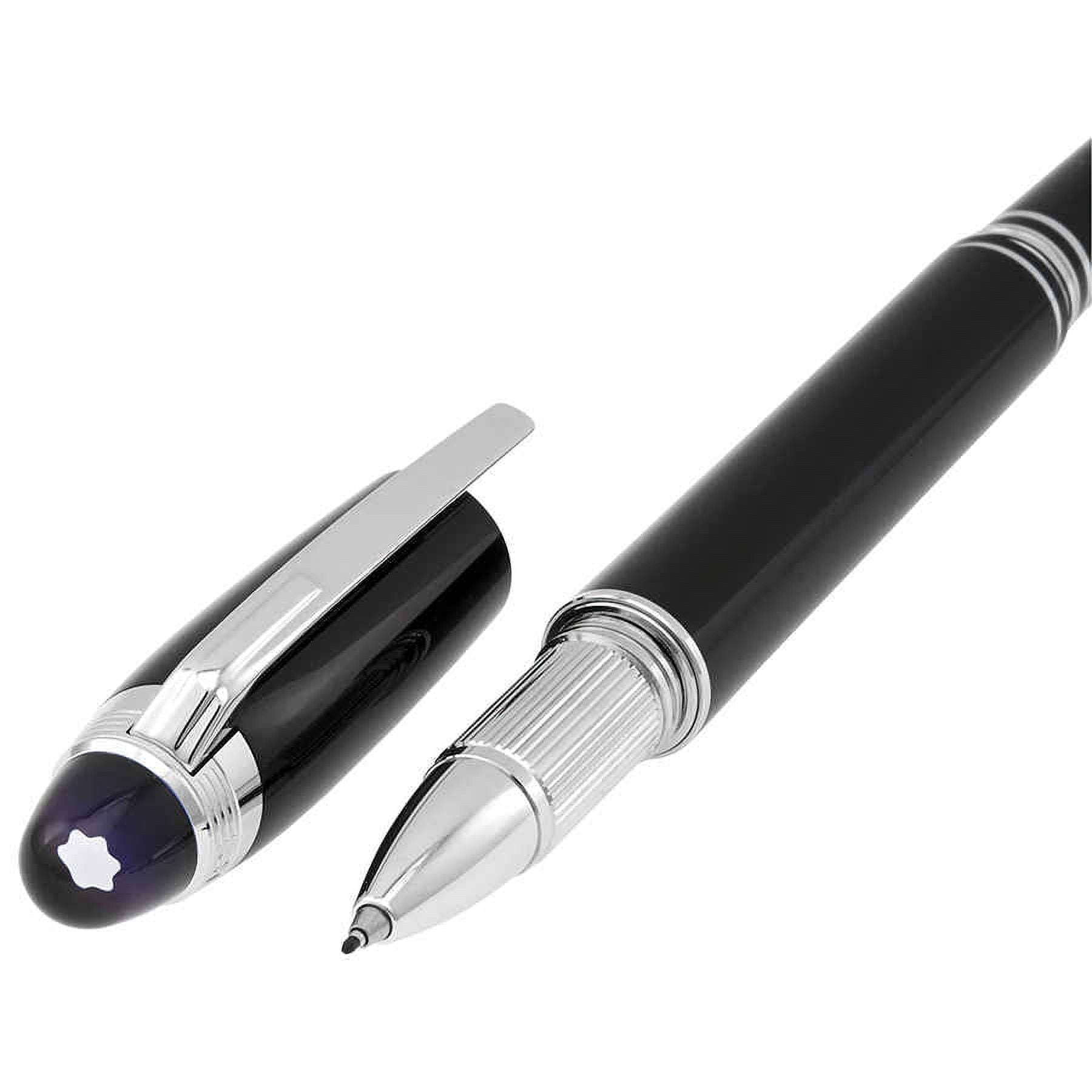 Montblanc Resin and Platinum Coated Pen, Fine, Black Ink