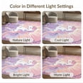 thumbnail image 7 of ODIKA Large Whimsical Pink Unicorn Motif Burst Ombre Gradient Watercolor Foldable Easy Care for Queen Size Bedroom, Under Bed, Master Suite, 7 of 7