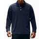 thumbnail image 3 of Ceisia Men Solid Color Casual Gift Button Half Zip Lapel Long Sleeve Casual Knit Top, 3 of 9