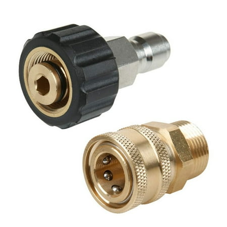 High Pressure Washer Adapter Set 5000PSI M22 14mm Swivel Quick Connect ...