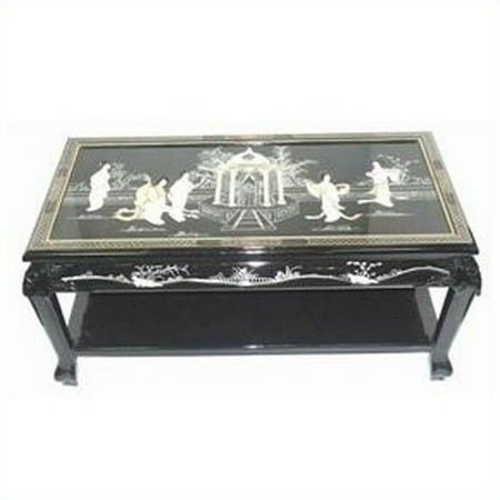 Oriental Furniture Coffee Table with Shelf