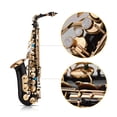 thumbnail image 5 of Saxofón Eb Saxofón Alto Sax Latón Lacado Dorado 82Z Tipo de llave Instrumento de viento de madera con estuche acolchado Guantes Paño de limpieza Cepillo Correas para saxofón Cañas TOMSHOO Saxofón, 5 of 5