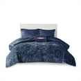 thumbnail image 3 of Twin/Twin Xl Navy Velvet Comforter Set with Diamond Quilting, Includes Comforter, Sham & Decorative Pillow, Hypoallergenic, 3 of 15