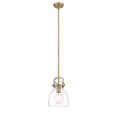 thumbnail image 5 of Innovations Lighting  Newton Bell - 1 Light 8" Stem Hung Pendant Brushed Brass/Seedy, 5 of 5